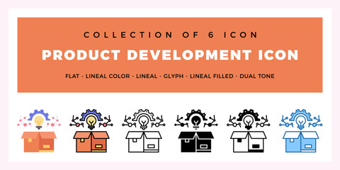 Wall Mural - pack of 6 vector product development icon