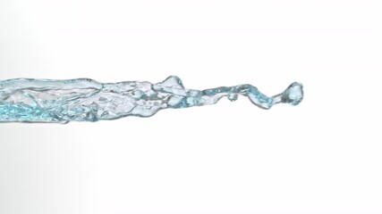 Wall Mural - super slow motion shot of water splash isolated on white background at 1000fps.