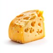 © Ouzhan - A delicious slice of cheese ready to be enjoyed. Its distinct holes and enticing color beckon cheese lovers