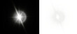 © Fedir - Star white PNG sparkle glows in transparent galaxy. Flash of night beam reflects beauty with background light. PNG starlight and shining space create a magical effect with white star.
