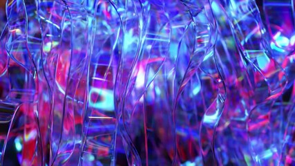 Wall Mural - vibrant neon shapes flowing and undulating, generating mesmerizing abstract visual landscape with dy