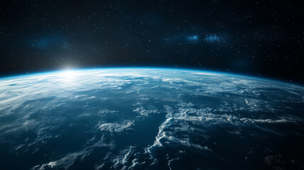 top view of earth planet view from space
