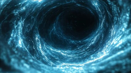 Wall Mural - imaginative of a black hole, filled with swirling light, evoking the beauty and mystery of space.
