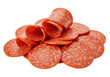 © Nicolas - Isolated Rolled and Flat Slices of Pepperoni