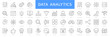 © warmworld - Data analytics line icons. Data, analysis, optimization, processing, mining, technology, monitoring icon set. Editable stroke. Vector