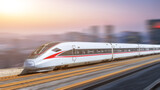 High-Speed Train in Motion