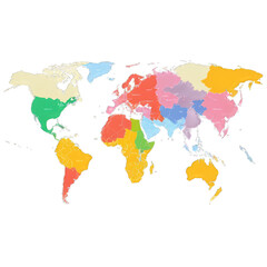 Colorful World Map Illustration