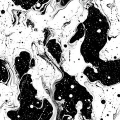Wall Mural - abstract black and white swirling patterns with smooth textures
