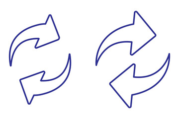 Canvas Print - swap icon vector. switch icon. swap icon with two arrows. exchange arrow icons. two arrows in opposi