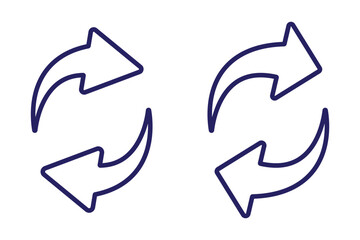 Canvas Print - swap icon vector. switch icon. swap icon with two arrows. exchange arrow icons. two arrows in opposi