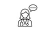 © motiur vector artist - Doctor with stethoscope and speech bubble icon representing communication and consultation