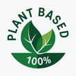 © A - Z - Plant Based Product Icon – Natural Ingredient Vector Label for Food and Packaging Design