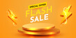 © hobbitfoot - Flash Sale. Colorful discount sale podium. Special offer composition. Vector illustration