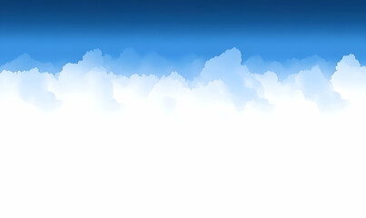 Wall Mural - serene blue sky with soft white cloudscape
