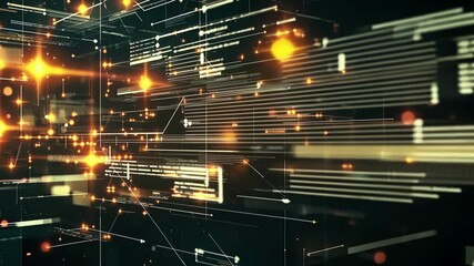 Wall Mural - complex data streams are flowing and transferring information through a futuristic cyberspace networ