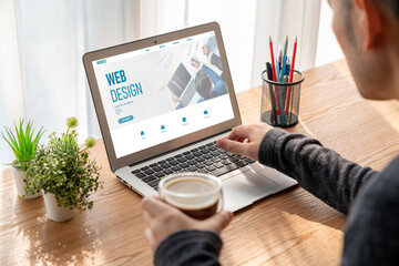 Wall Mural - website design software provide modish template for online retail business and e-commerce