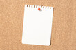 © Abdull - Blank notebook paper sheet pinned on cork board. Template Mock up
