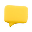 © xabi - A vibrant yellow speech bubble icon, symbolizing communication and dialogue in a modern design.