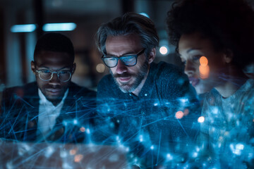 technology team collaboration: data analysis and digital tech