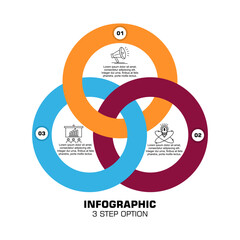 Wall Mural - vector circle arrows triangle infographic, cycle diagram, graph, presentation chart. business concep