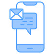 © agil - Chat Message icon line blue