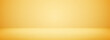 © vika_k - Gold gradient studio room design. Bright yellow podium concept wallpaper. Gold wall and floor surface backdrop for presentation, product showcase, mockup template. Vector empty shelf display backdrop