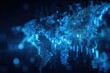 © Pixel - Global data network, abstract world map