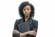 © ArtKom - Confident young african female professional holding folder