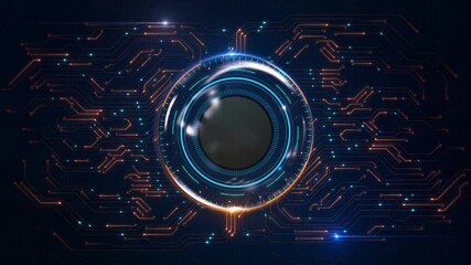 Wall Mural - ai artificial intelligence data mining motherboard digital cyberpunk technology chip. animated circu