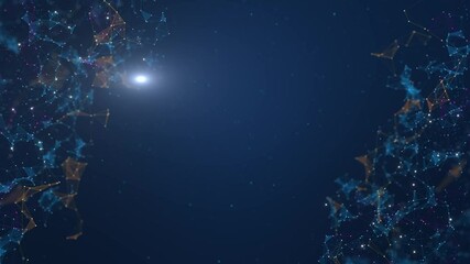 Wall Mural - connect link background. global network technology plexus. digital technology futuristic internet ne