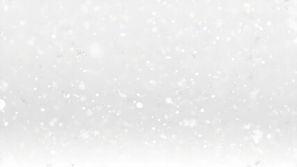 Wall Mural - delicate snowflakes gently falling against a clean white background creating a winter wonderland