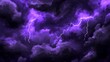 © Julia - A dark sky at night serves as the backdrop for dramatic purple storm clouds that are illuminated by bursts of lightning