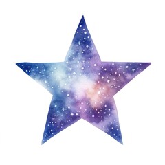 Wall Mural - star in watercolor style galaxy symbol night.