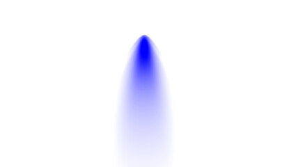 Wall Mural - blue  light flash standing upright on white background with clean and minimal look