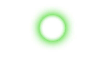Wall Mural - green Round glowing circle Shiny 3D sphere with round abstract design and metallic look on blank background