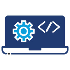 Coding Flat Blue Icon