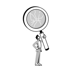Wall Mural - a hand drawn style illustration representing nothing found