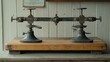 © Raena - Antique metal scale with wooden base object