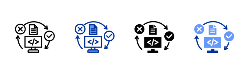 Est-Driven Development icon sheet multiple style collection