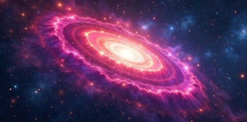Wall Mural - A vibrant nebula swirls with cosmic dust and gas, hinting at unseen alien life forms and distant galaxies Ideal for science fiction, space exploration, and astronomy themes , planets, blue