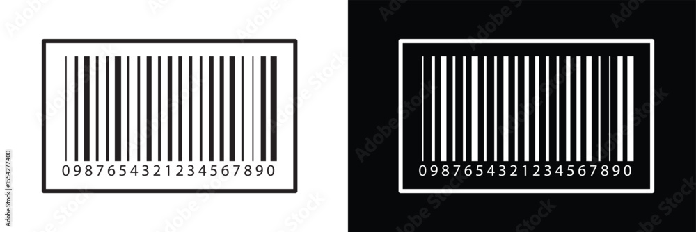 Bar code vector cartoon icon. Vector illustration barcode on white ...