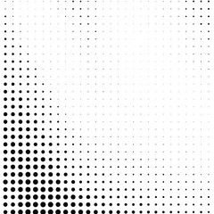 Wall Mural - Abstract wave lines halftone pattern. Black and white vector illustration	
