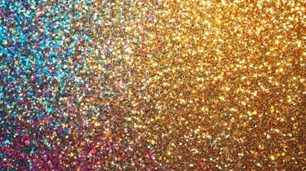 Wall Mural - abstract colorful glitter background texture with gold, blue, pink, and red sparkles.