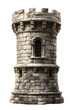 © Soneananh - This image depicts a majestic stone turret a quintessential feature of a medieval fortified castle or fort  The sturdy architecture