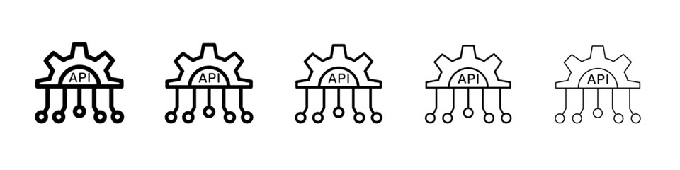 API icon flat simple outline logo