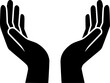 © Vexora Studio - Two open hands reaching up, symbolizing offering, hope, or receiving something