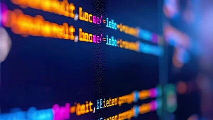 Colorful computer code display