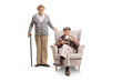 © Ljupco Smokovski - Male pensioners posing, sitting in an armchair and having a cup of tea