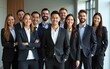 © happy - Team photo of a diverse group office meeting of businesspeople exuding confidence and looking smart and impeccable. High quality