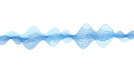 Digital waveform visualization vector illustration for technology projects